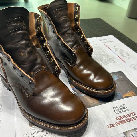 Role Club Boondockers in Horween Dark Cognac Shell Cordovan