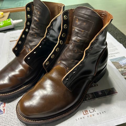 Role Club Boondockers in Horween Dark Cognac Shell Cordovan