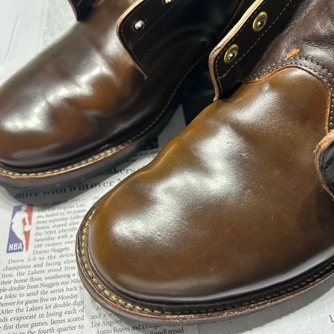 Role Club Boondockers in Horween Dark Cognac Shell Cordovan