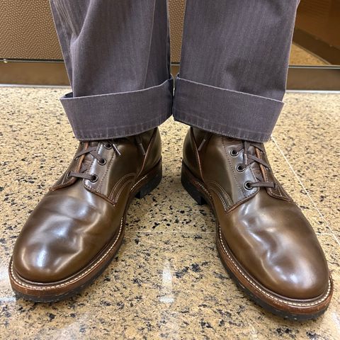 Role Club Boondockers in Horween Dark Cognac Shell Cordovan