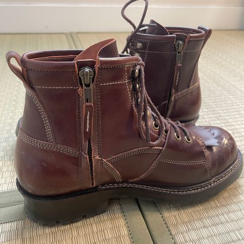 View photo of Jakkrabbits Ivories Boot in Shinki Brown Shell Cordovan