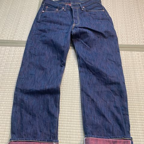 View photo of Studio D’Artisan 15oz 45th Anniversary Tokushima Hinode-Awa Selvage Jeans in 15oz Unsanforized Selvage Denim