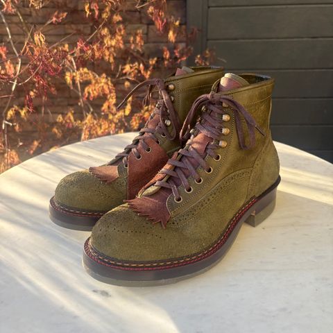 Jakkrabbits MTO Ivories Boot in Badalassi Carlo Oliva Pueblo & Badalassi Carlo Oliva Pueblo Reverse