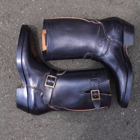 Fortis Tapak 2.0 Engineer Boots in Maryam Toscanello Horsebutt Overdyed Black