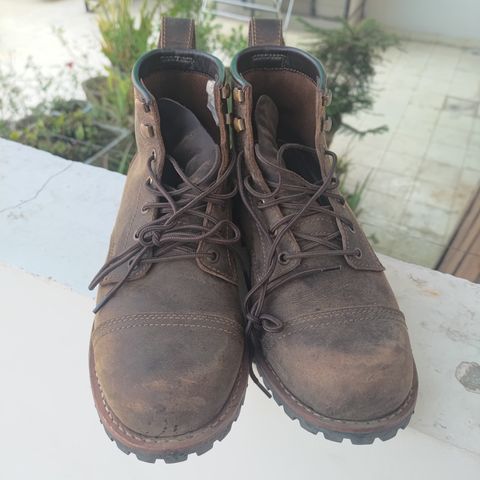 Craft & Glory Ranger Boots 6" (Vintage Brown) Goodyear Welted in Full Grain Waxed Water Buffalo