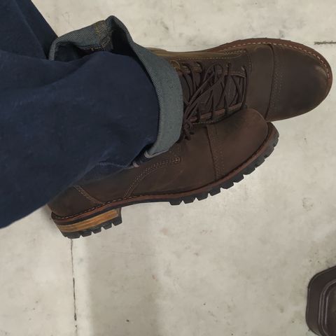Craft & Glory Ranger Boots 6" (Vintage Brown) Goodyear Welted in Full Grain Waxed Water Buffalo