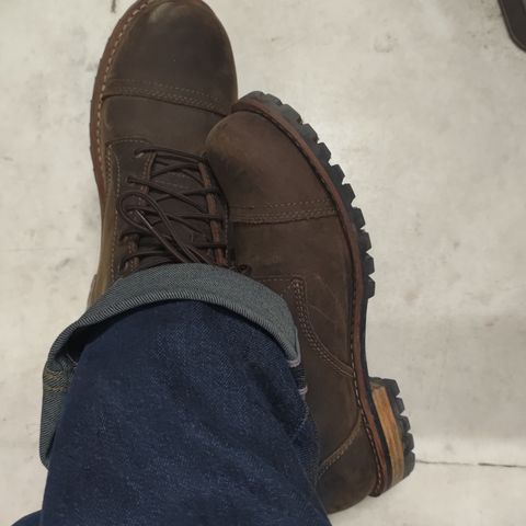 Craft & Glory Ranger Boots 6" (Vintage Brown) Goodyear Welted in Full Grain Waxed Water Buffalo