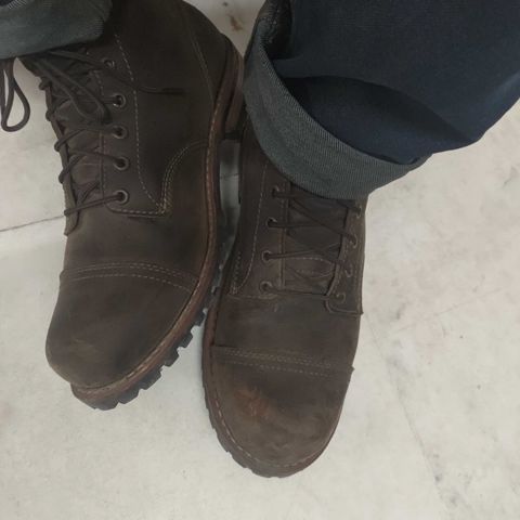 Craft & Glory Ranger Boots 6" (Vintage Brown) Goodyear Welted in Full Grain Waxed Water Buffalo