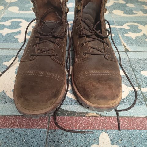 Craft & Glory Ranger Boots 6" (Vintage Brown) Goodyear Welted in Full Grain Waxed Water Buffalo