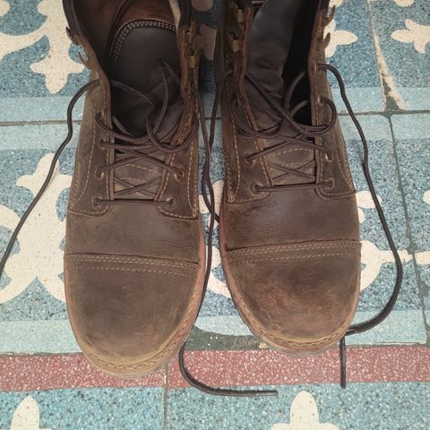 Craft & Glory Ranger Boots 6" (Vintage Brown) Goodyear Welted in Full Grain Waxed Water Buffalo