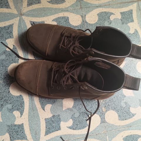 Craft & Glory Ranger Boots 6" (Vintage Brown) Goodyear Welted in Full Grain Waxed Water Buffalo