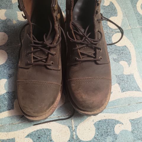 Craft & Glory Ranger Boots 6" (Vintage Brown) Goodyear Welted in Full Grain Waxed Water Buffalo