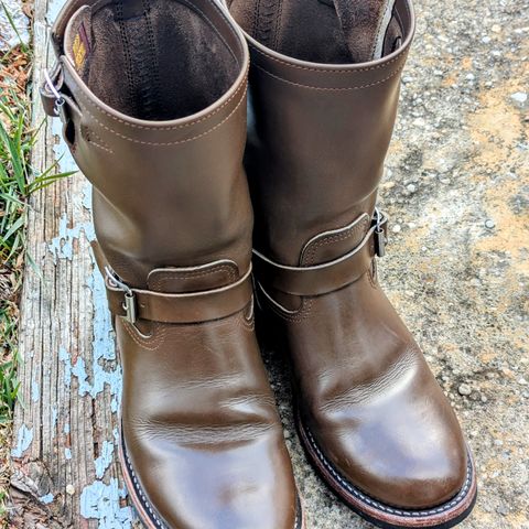 Keystone Shoe Company Biker Boot (Engineer) in Horween Dark Brown Latigo