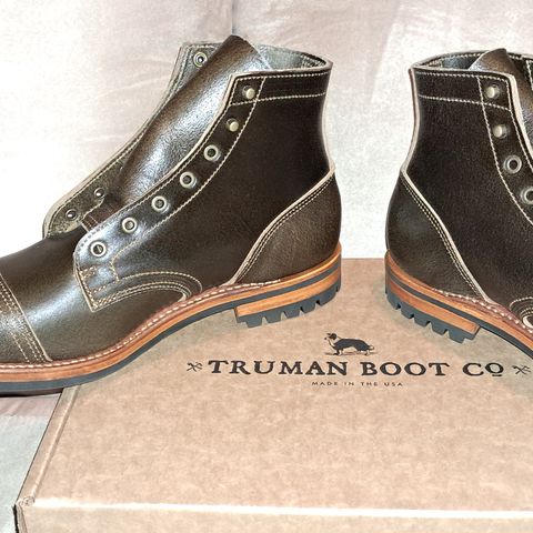 Truman Cap Toe Boot in Horween Olive Waxed Flesh