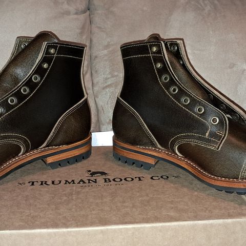 Truman Cap Toe Boot in Horween Olive Waxed Flesh