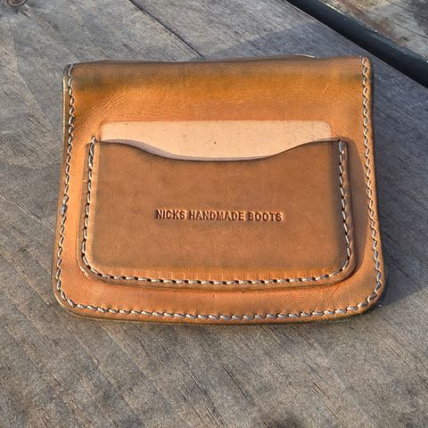 Nicks Mini Trucker Wallet in Wickett & Craig Natural Skirting