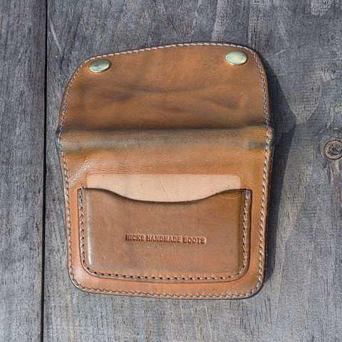 Nicks Mini Trucker Wallet in Wickett & Craig Natural Skirting