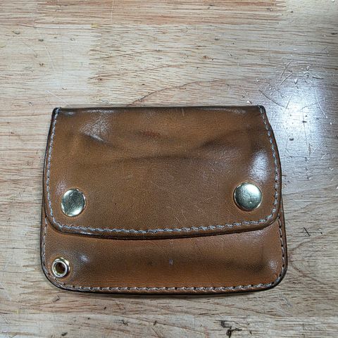 Nicks Mini Trucker Wallet in Wickett & Craig Natural Skirting