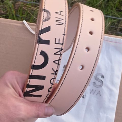 Nicks Natural Blackout - Heavy Duty Work Belt in Wickett & Craig Natural Skirting