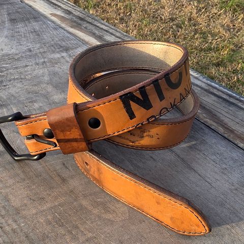 Nicks Natural Blackout - Heavy Duty Work Belt in Wickett & Craig Natural Skirting