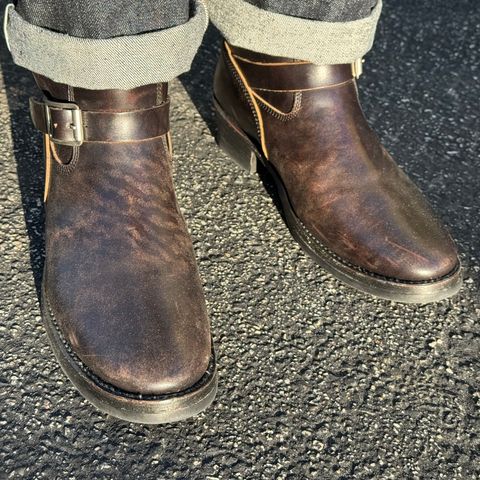 Addict Boots AB-01 Engineer Boots in Maryam Black Horsebutt