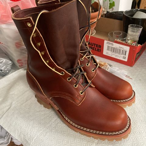 Nicks Urban Logger in Wickett & Craig Tan Oiled Latigo
