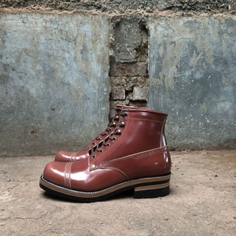 View photo of Kiattoko Old Boy in Shinki Cognac Shell Cordovan