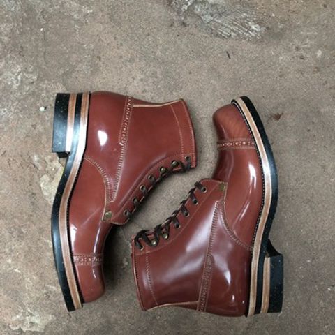 View photo of Kiattoko Old Boy in Shinki Cognac Shell Cordovan