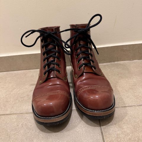 View photo of Kiattoko Old Boy in Shinki Cognac Shell Cordovan