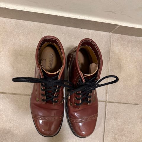 View photo of Kiattoko Old Boy in Shinki Cognac Shell Cordovan