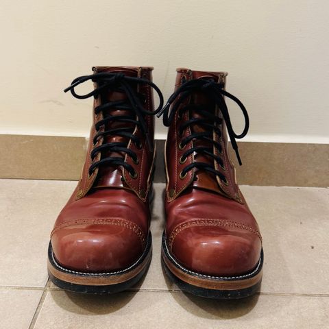 View photo of Kiattoko Old Boy in Shinki Cognac Shell Cordovan