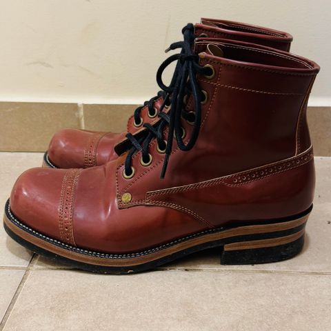 View photo of Kiattoko Old Boy in Shinki Cognac Shell Cordovan