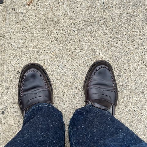Alden Leisure Handsewn Moccasin in Horween Color 8 Shell Cordovan