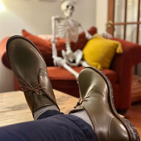 Oldspeed MFG Chukka in Wickett & Craig Olive Traditional Harness