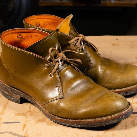Oldspeed MFG Chukka in Wickett & Craig Olive Traditional Harness
