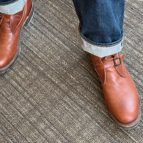 Eastman Leather Tanker Boots in Russet Brown Horsehide