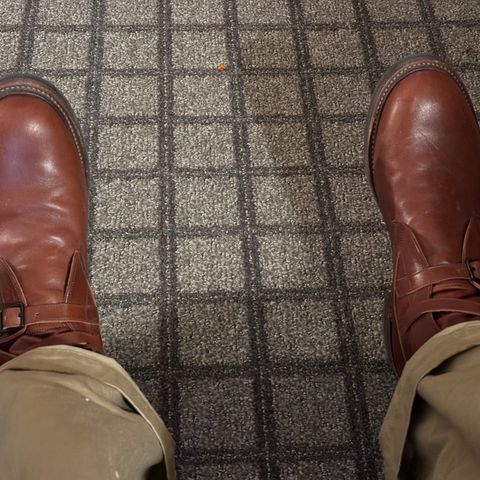 Eastman Leather Tanker Boots in Russet Brown Horsehide