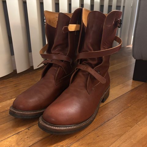 Eastman Leather Tanker Boots in Russet Brown Horsehide