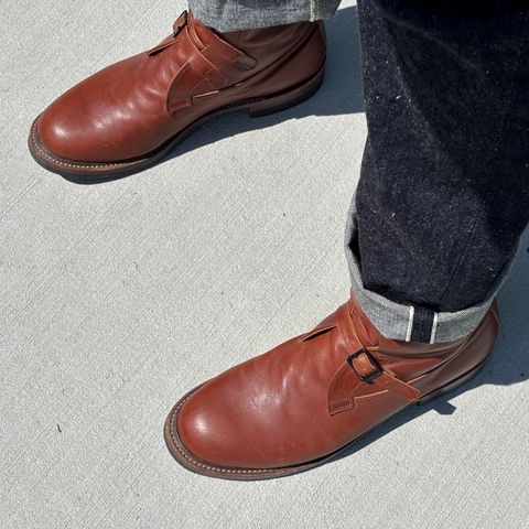 Eastman Leather Tanker Boots in Russet Brown Horsehide