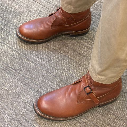 Eastman Leather Tanker Boots in Russet Brown Horsehide