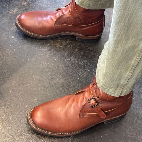 Eastman Leather Tanker Boots in Russet Brown Horsehide