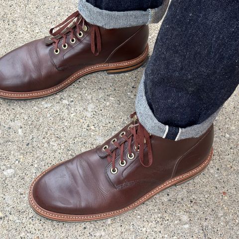 Grant Stone Diesel Boot in Horween Crimson Chromexcel