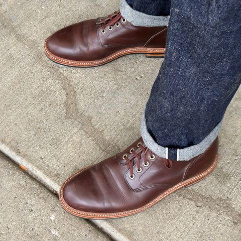 Grant Stone Diesel Boot in Horween Crimson Chromexcel