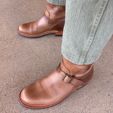 John Lofgren Wabash Engineer Boots in Horween Natural Chromexcel