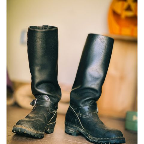 Wesco Boss Engineer Boot in Seidel Black Tie Domain