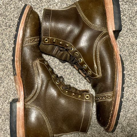 White's MP-Sherman Toe Cap in Horween Olive Waxed Flesh