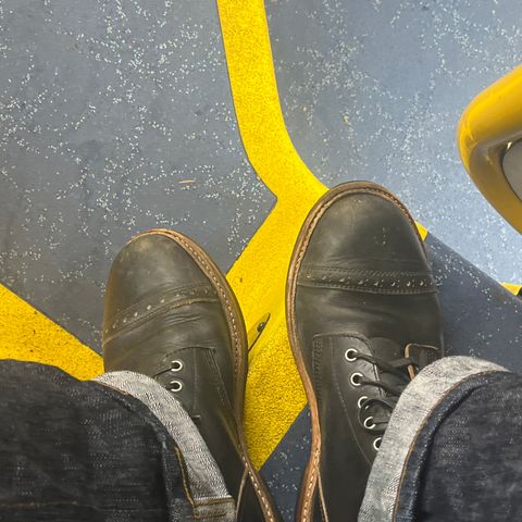 Oak Street Bootmakers Field Boot in Horween Black Teacore Chromexcel & Horween Black Chromexcel