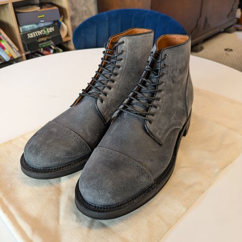 Viberg Service Boot BCT in C.F. Stead Charcoal Waxy Commander