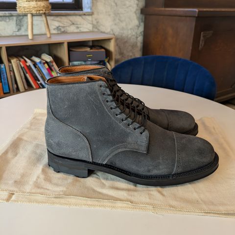 Viberg Service Boot BCT in C.F. Stead Charcoal Waxy Commander