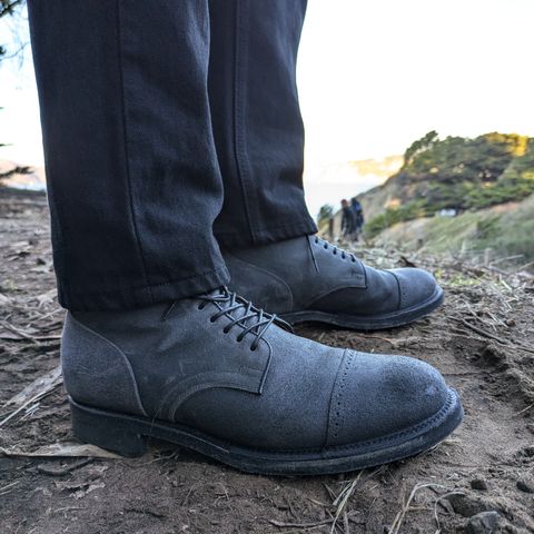 Viberg Service Boot BCT in C.F. Stead Charcoal Waxy Commander